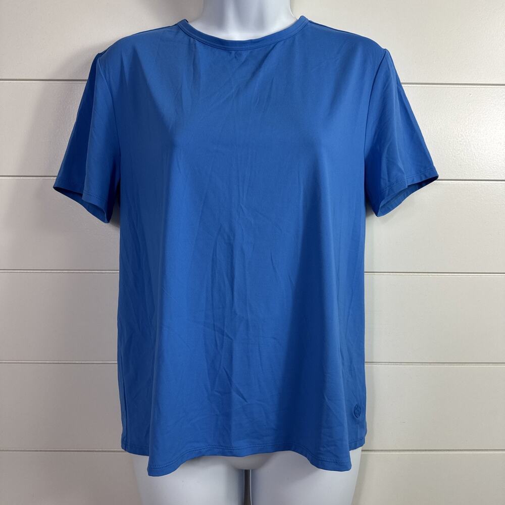 Lilly Pulitzer Rally Active Luxletic Tee Shirt UPF 50+ Morelle Blue sz XS